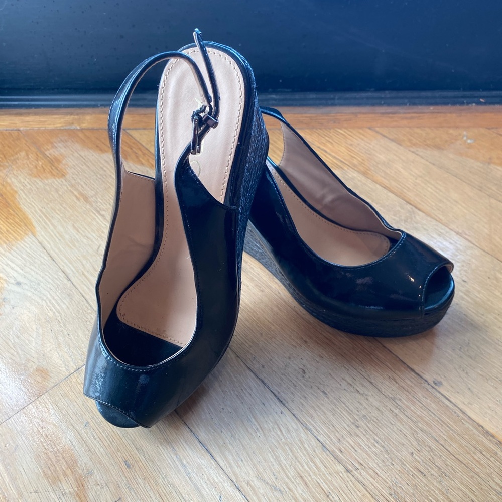 ALDO black wedges size 8
